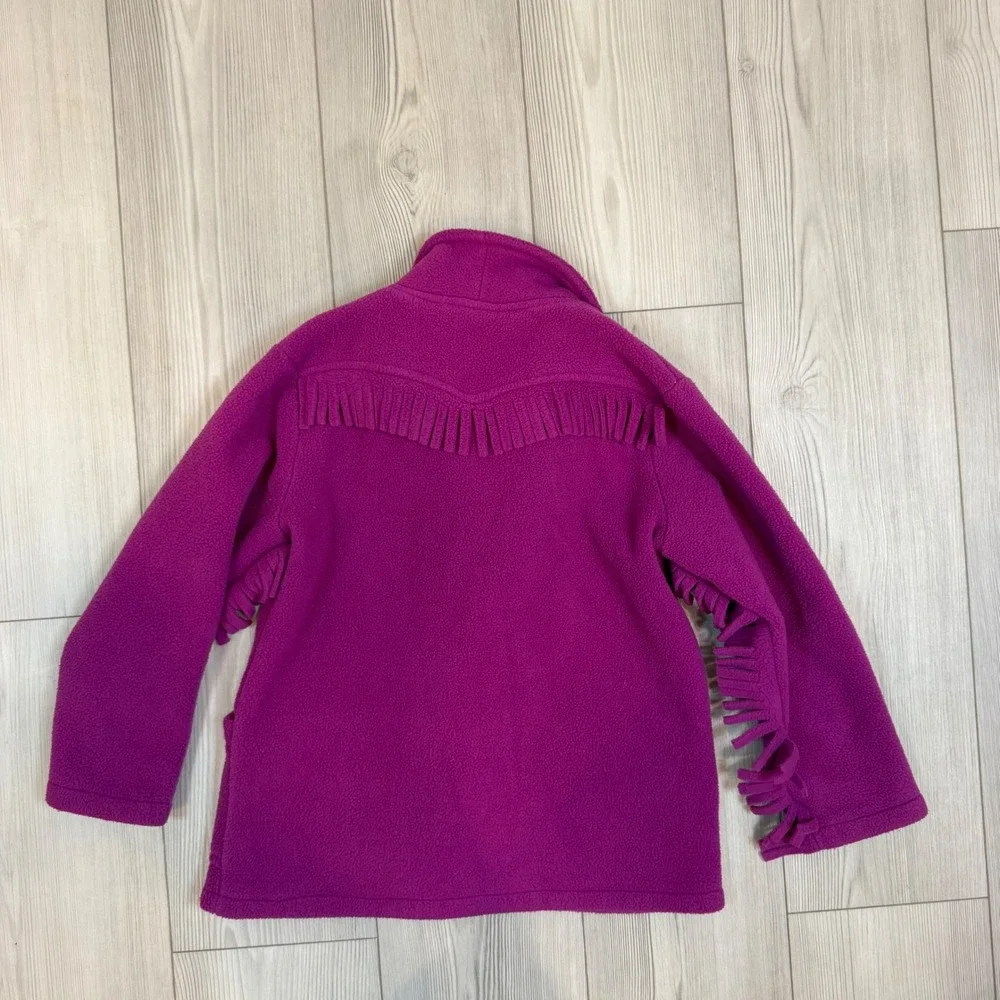 Disney Store Polartec Pocahontas Fleece Jacket Magenta Purple Fringe Kids